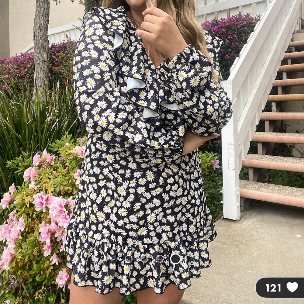 ASOS Flower print frill dress